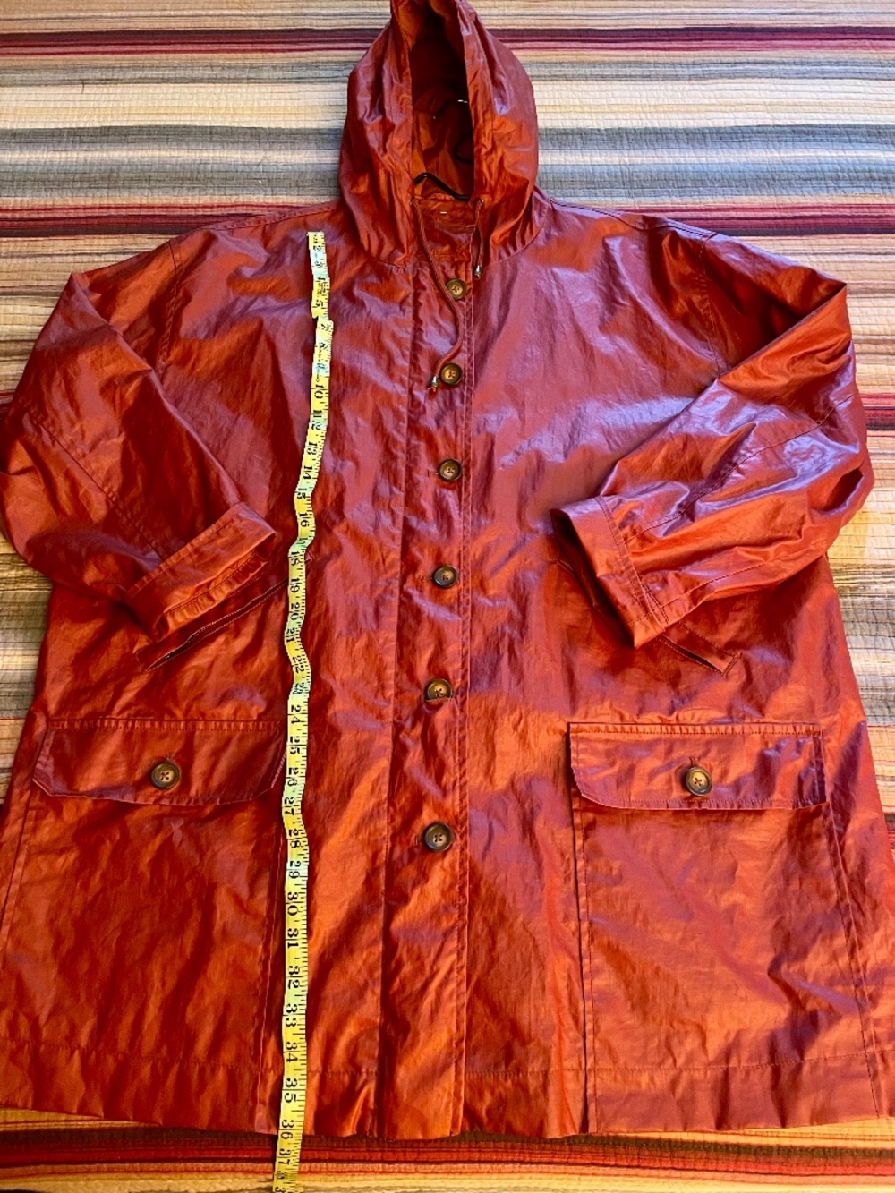 Women’s coated linen rain coat